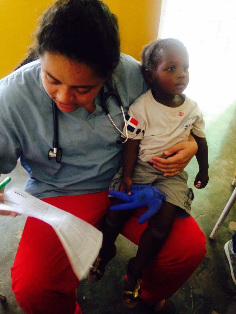 MS2 Alicia Taase working in the batey clinic in the Dominican Republic - June 2015.