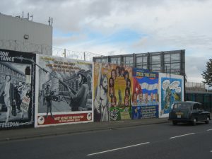 The Belfast Peace Wall in Belfast. Courtesy of Alexandra Cooke, MS1.